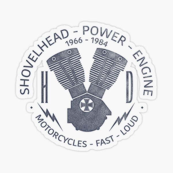 Harley Davidson Shovelhead Power 1966 - 1984 Transparent Sticker