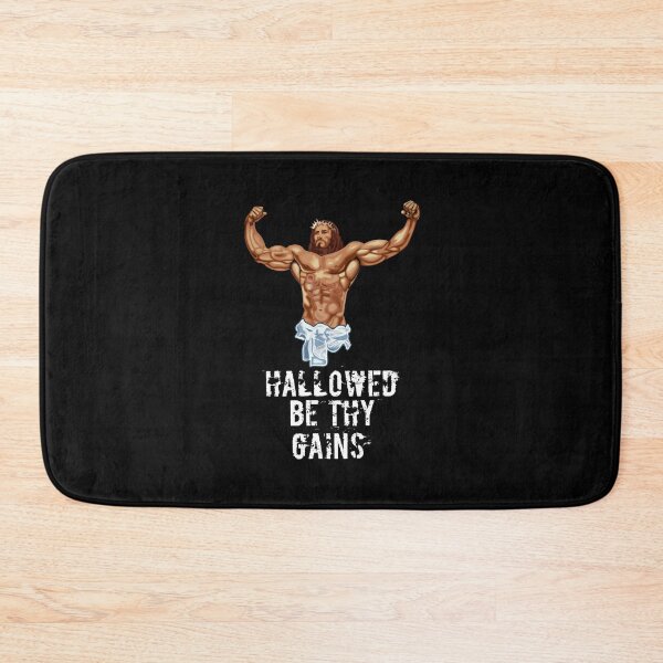 Item preview, Hallowed be thy gains - Swole Jesus - Jesus is your homie so remember to pray to become swole af! designed and sold by crazycollective.