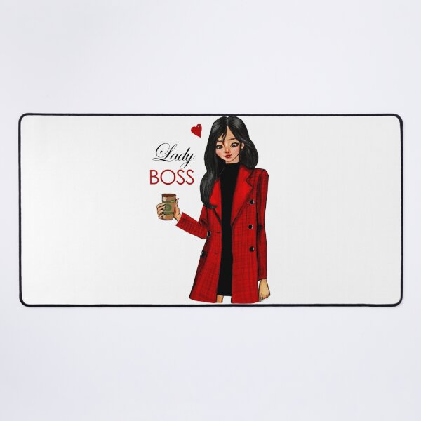 Item preview, Lady Boss Girl Boss with coffee fashion illustration designed and sold by Fayaart.