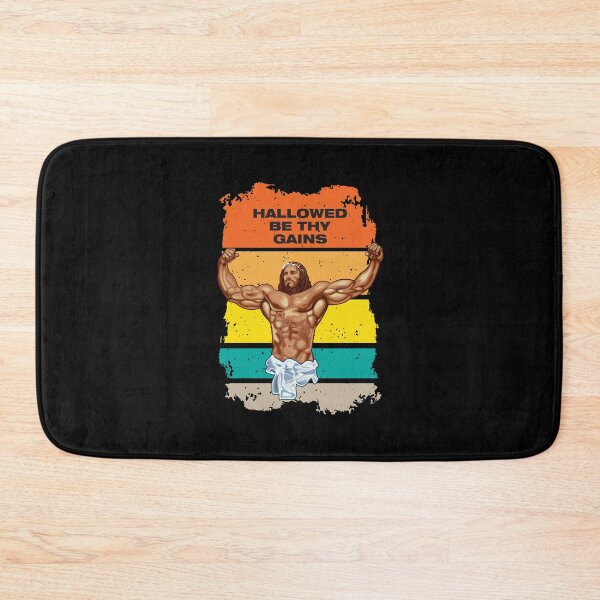 Item preview, Hallowed be thy gains - Swole Jesus - Jesus is your homie so remember to pray to become swole af! designed and sold by crazycollective.