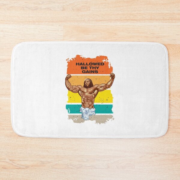 Item preview, Hallowed be thy gains - Swole Jesus - Jesus is your homie so remember to pray to become swole af! designed and sold by crazycollective.