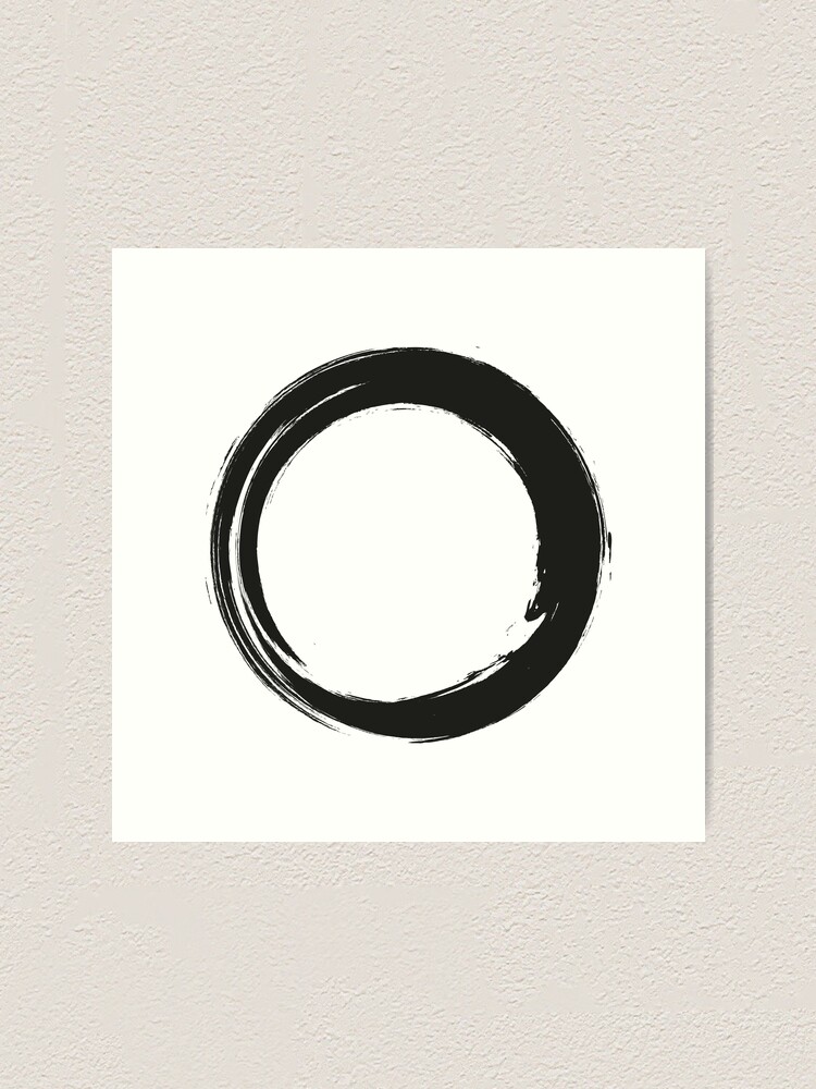 Zen Enso Circle, circle brush, Japanese Circle Canvas Print for Sale by  Tanysl