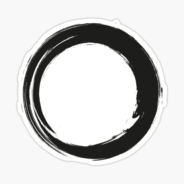 Aperçu de l'œuvre Zen Enso Circle, brosse cercle, cercle japonais, cercle Zen créée et vendue par Tanysl.