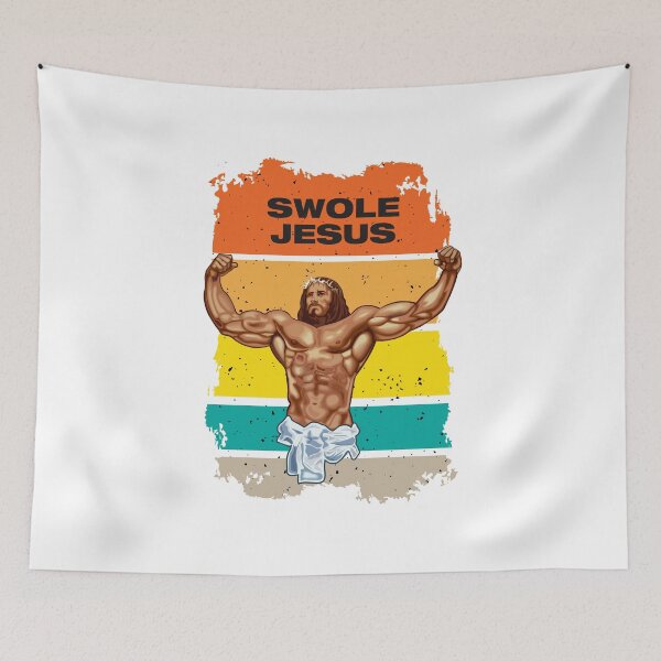 Item preview, Swole Jesus - Jesus is your homie so remember to pray to become swole af! designed and sold by crazycollective.