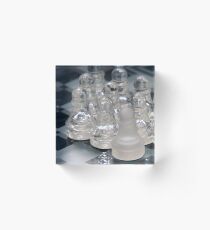 Chess Following Acrylic Block