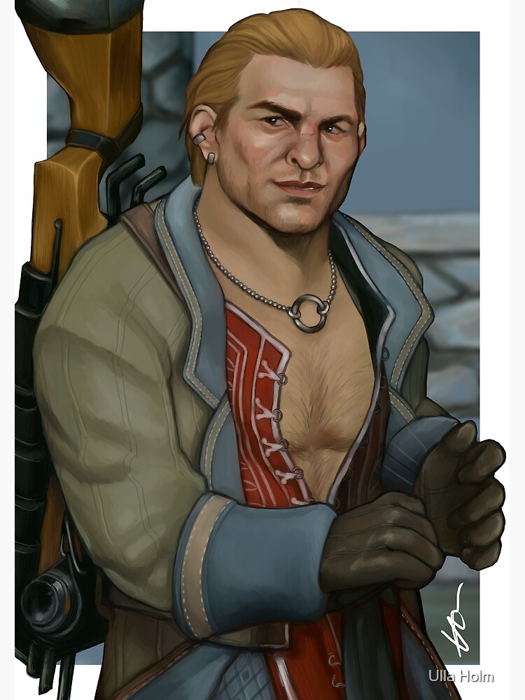 Dragon Age Inquisition Varric Poster For Sale By NerdyArtandStuf   Flat,750x,075,f Pad,750x1000,f8f8f8 