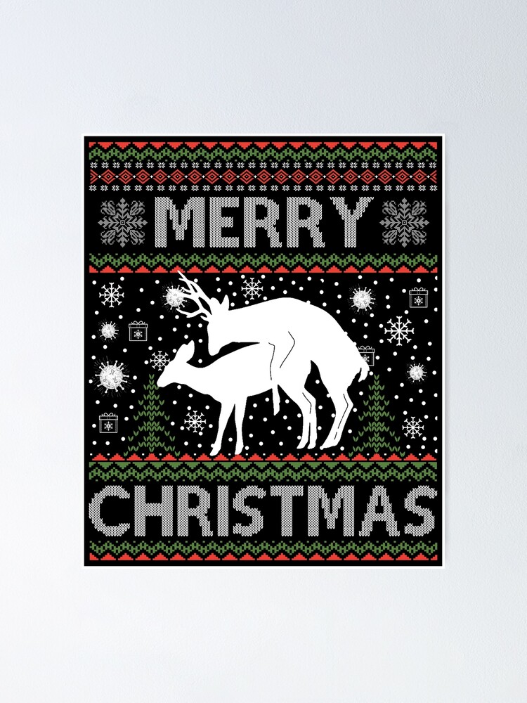 Deer mating 2025 christmas sweater