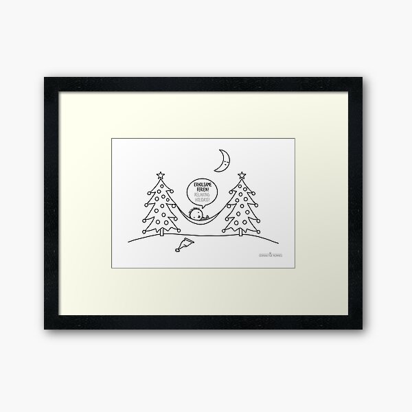 Relaxing Holidays! Erholsame Ferien! Framed Art Print