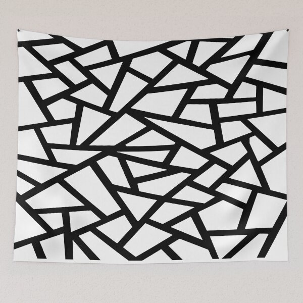 Item preview, Looking Shattered Black Line Geometric Abstract designed and sold by taiche.