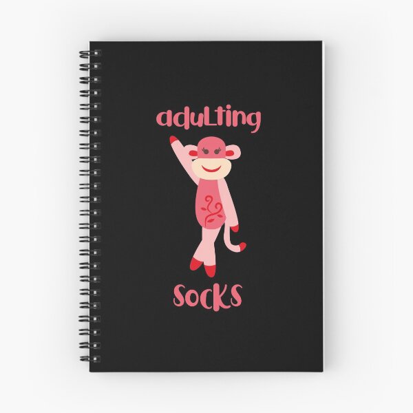 Item preview, Adulting Socks - Pink Dancing Sock Monkey designed and sold by Trinket-Trickster.