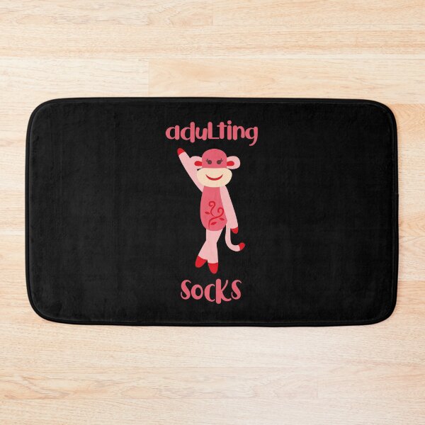 Item preview, Adulting Socks - Pink Dancing Sock Monkey designed and sold by Trinket-Trickster.