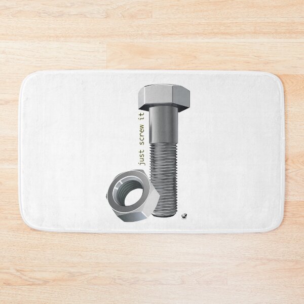 Item preview, Bolt and nut illustration with inscription designed and sold by Alexandra Kueny.