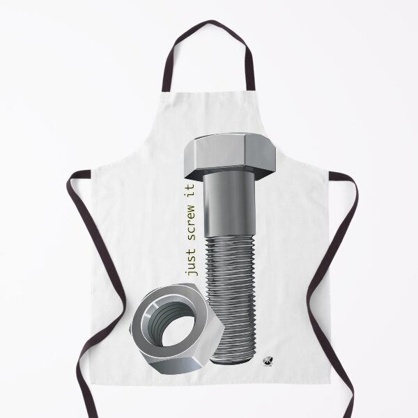 Item preview, Bolt and nut illustration with inscription designed and sold by Alexandra Kueny.