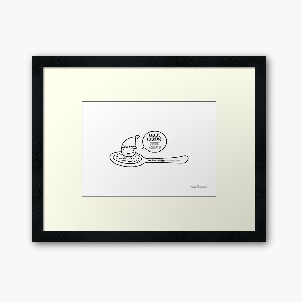 Yummy Holidays! Leckere Feiertage! Framed Art Print