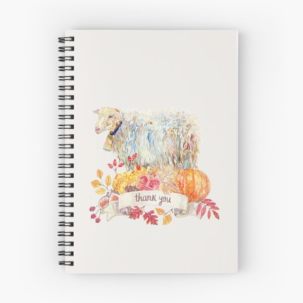Item preview, Thank You Sheep with Fall Harvest Wreath designed and sold by becca-boyce.