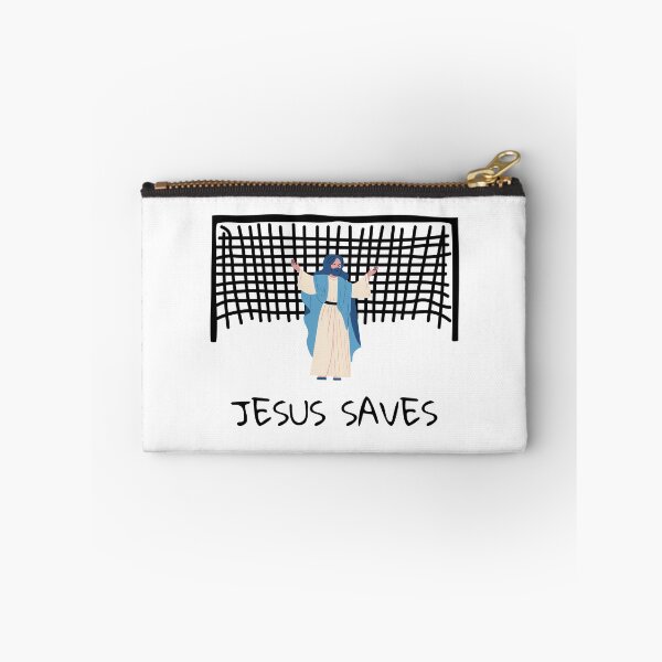 Item preview, Jesus saves, funny christian meme designed and sold by NiceSign.