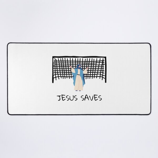 Item preview, Jesus saves, funny christian meme designed and sold by NiceSign.