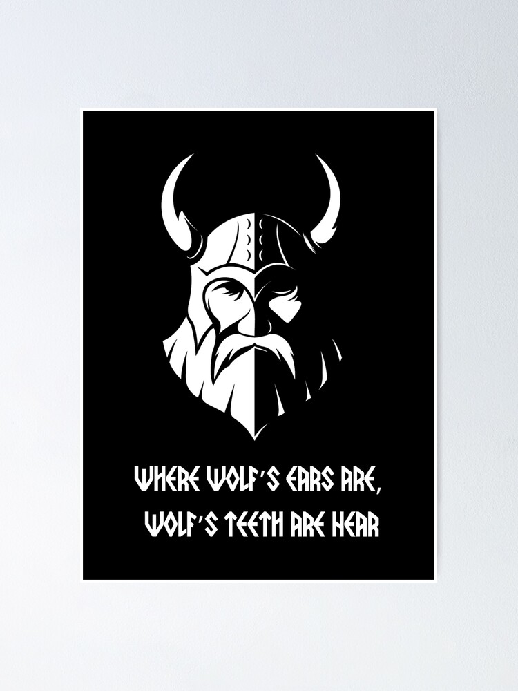 Poster Guerrier Viking Avec Citation Par Lilysgoodies Redbubble