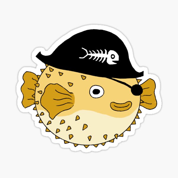 Pirate Fish Stickers, Unique Designs