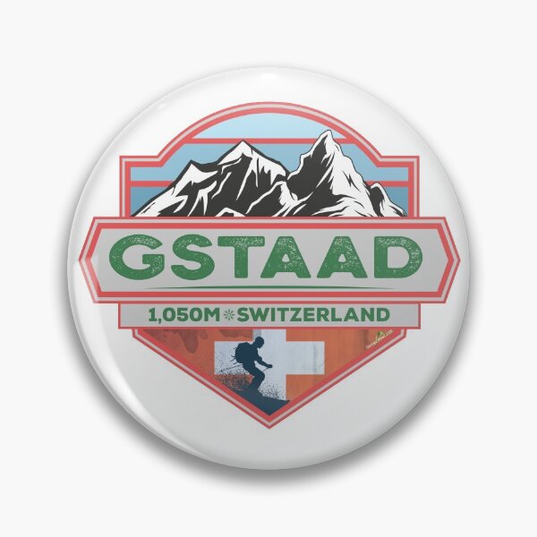 Item preview, Gstaad Ski Switzerland Skiing Alps Sticker T-Shirt 02 designed and sold by OuterShellUK.