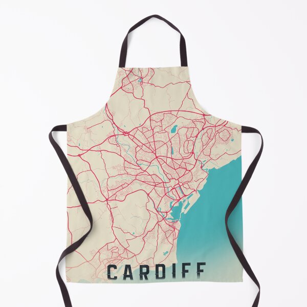 Item preview, Cardiff map print designed and sold by PostersProf1.
