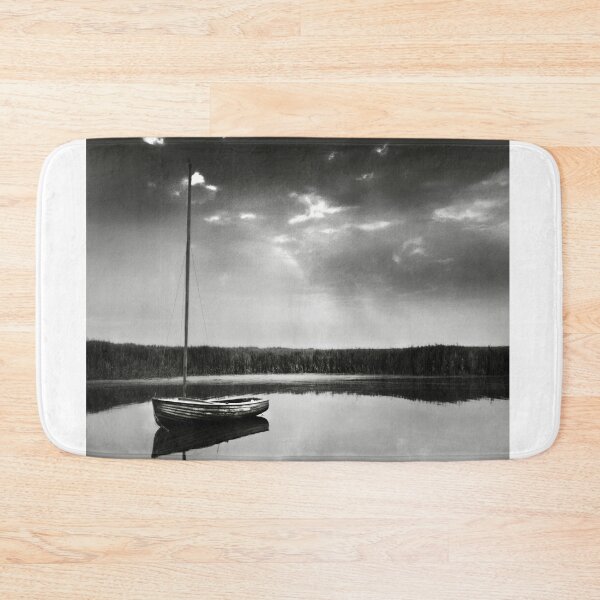 Item preview, A moored yacht in calm waters at Brancaster Staithe, Norfolk, UK designed and sold by Richard Flint.