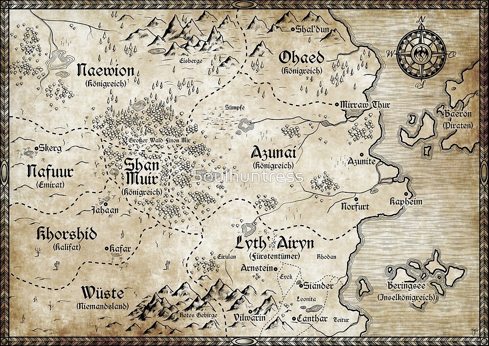 Wyvern Map By Soulhuntress Redbubble 7058