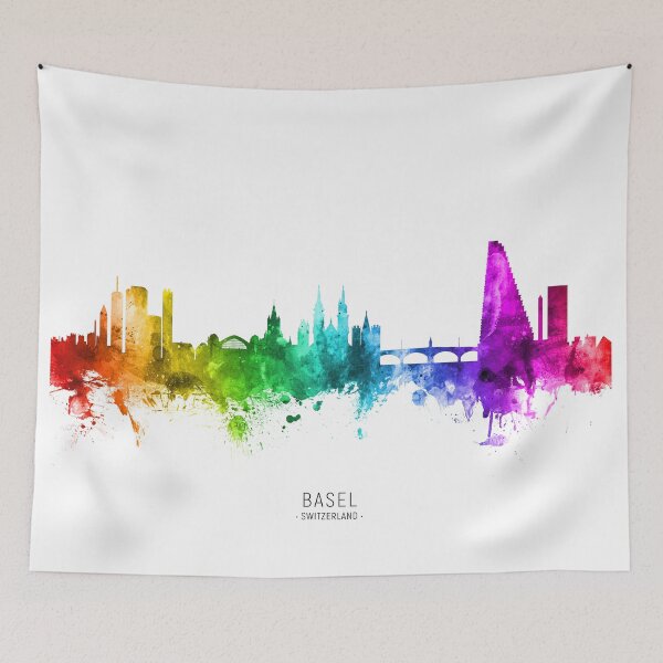 Item preview, Basel Switzerland Skyline designed and sold by ArtPrints.