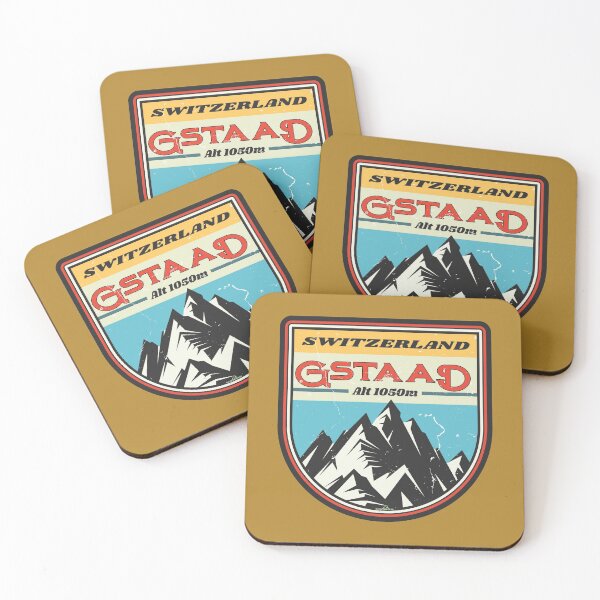 Item preview, Gstaad Ski Switzerland Skiing Alps Sticker T-Shirt 03 designed and sold by OuterShellUK.
