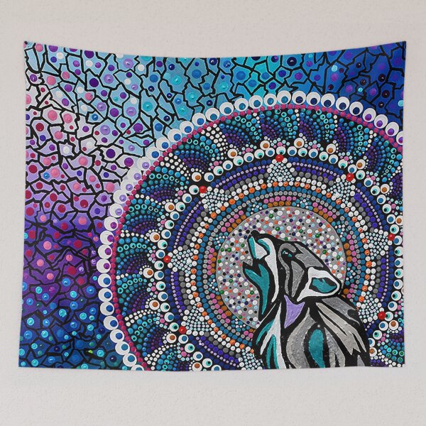 Artikelvorschau, Zerschmettert (Wolfsgeheul) entworfen und verkauft von Deborah Malcolm Art.