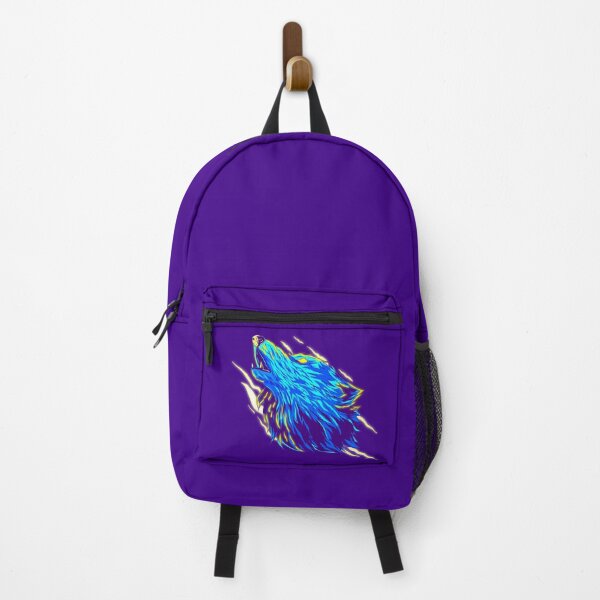 Item preview, blue wolf face designed and sold by Whirx.