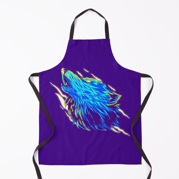 Item preview, blue wolf face designed and sold by Whirx.