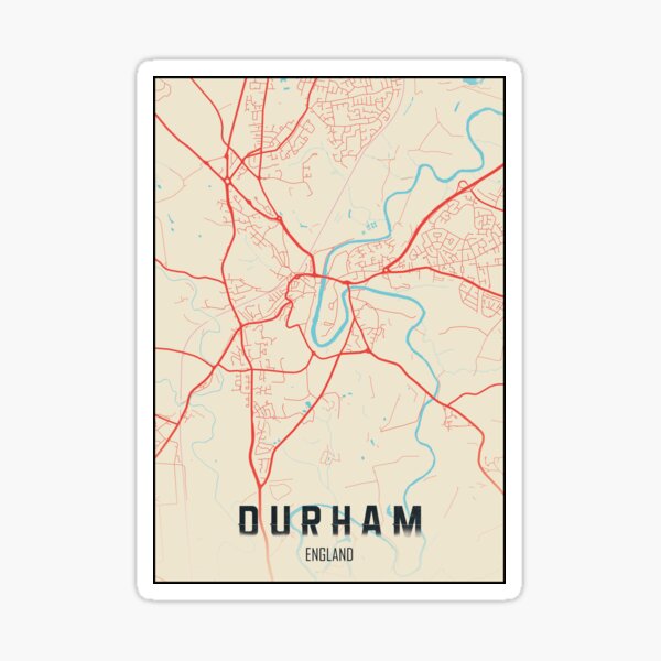 Item preview, Durham map uk designed and sold by PostersProf1.