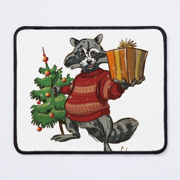Item preview, Funny Raccoon Christmas designed and sold by SakalDesign.