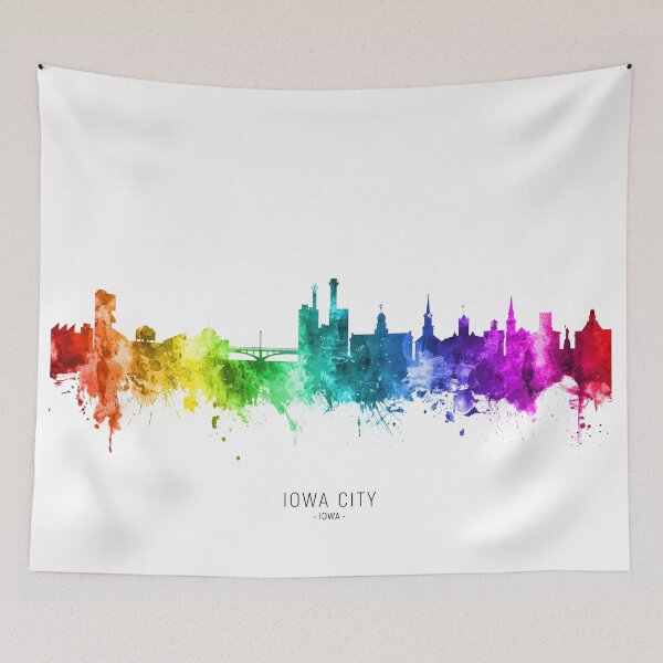 Artikelvorschau, Iowa City Iowa Skyline entworfen und verkauft von ArtPrints.