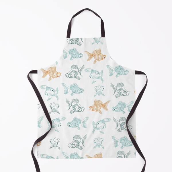 Item preview, Moor fish goldfish repeat pattern - white skin designed and sold by Sally Barnett.