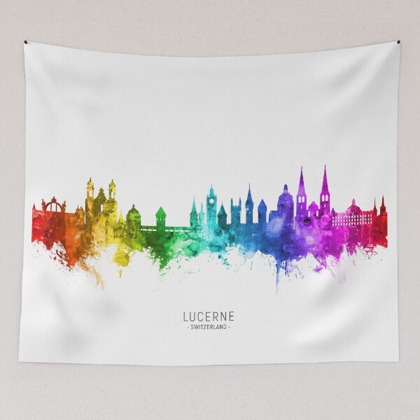 Item preview, Lucerne Switzerland Luzern Skyline designed and sold by ArtPrints.
