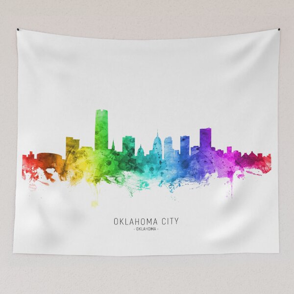 Aperçu de l'œuvre Oklahoma City Skyline créée et vendue par ArtPrints.