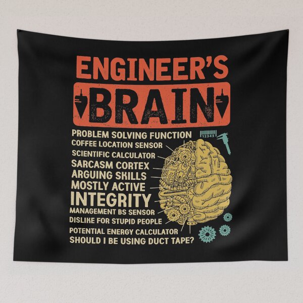 Item preview, Engineer's Brain Problem Solving Process Engineering T-Shirt designed and sold by BartonRich.