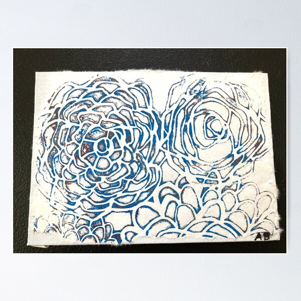 Blue flowers Poster