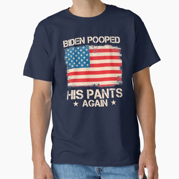 Vista previa del artículo con la obra «Biden se hizo caca en los pantalones otra vez, Poopy Pants Biden, Funny Anti Biden», diseñado y vendido por edseljones.