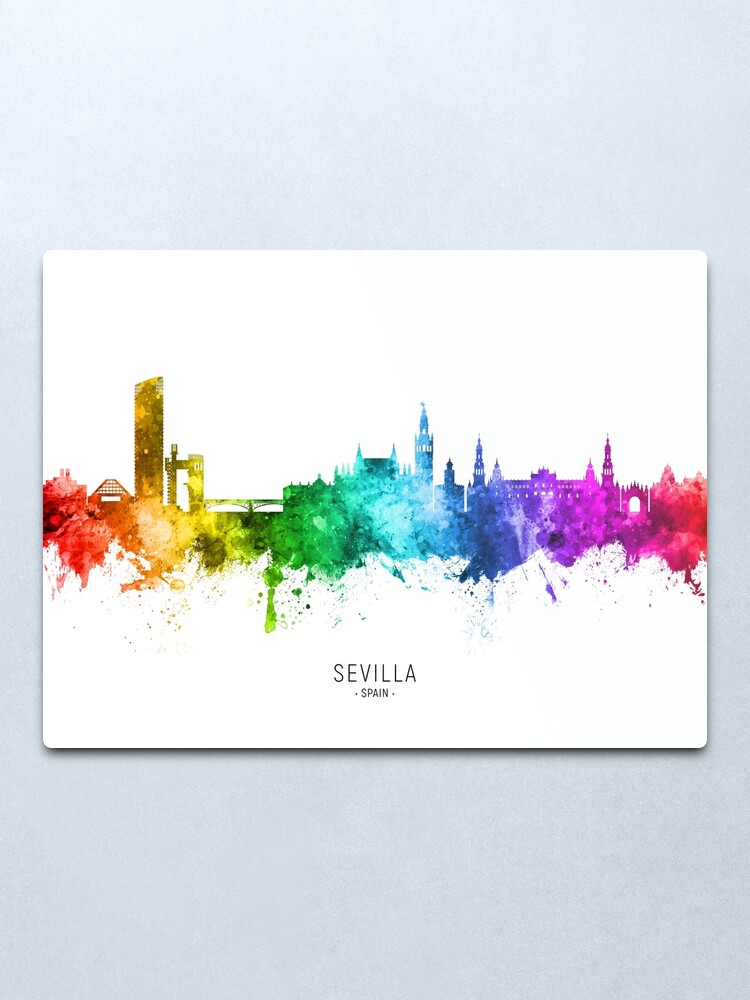 Alternate view of Sevilla Spain Skyline Metal Print