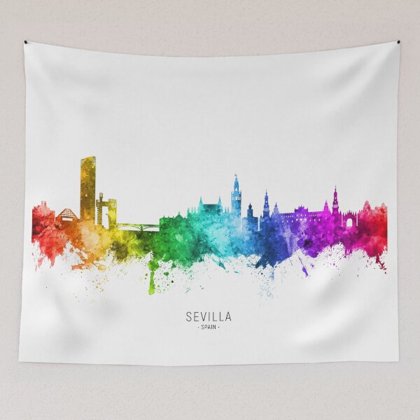 Item preview, Sevilla Spain Skyline designed and sold by ArtPrints.