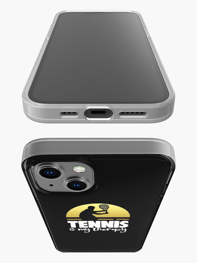 Alternate view of Tennis Is My Therapy iPhone Case