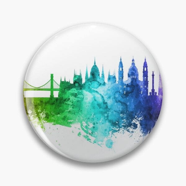 Item preview, Budapest Hungary Skyline designed and sold by ArtPrints.