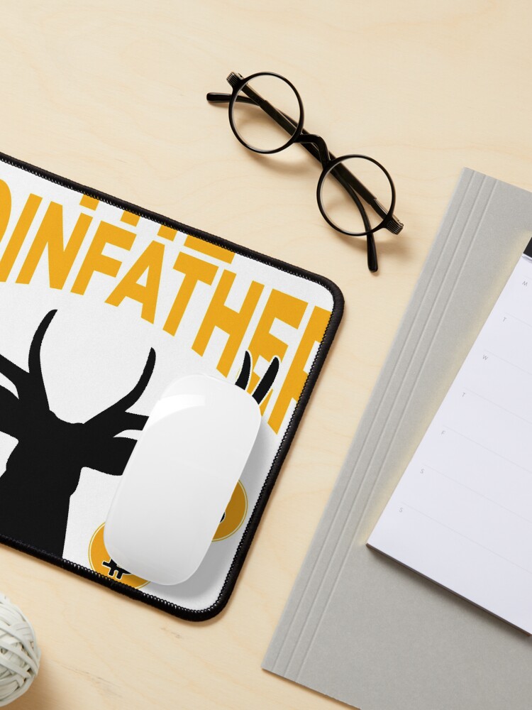Alternate view of Bitcoin and the Coinfather, Xmas Mouse Pad