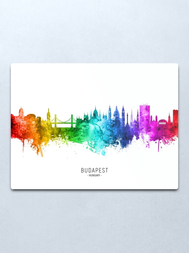 Alternate view of Budapest Hungary Skyline Metal Print