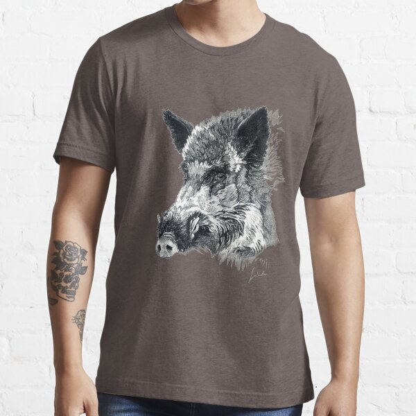 "Wild boar head drawing" Tshirt for Sale by SakalDesign Redbubble wild boar tshirts boar