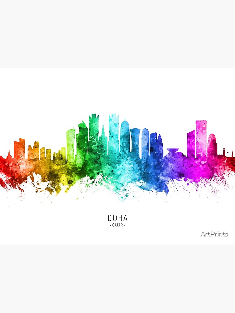 Doha Qatar Skyline by ArtPrints