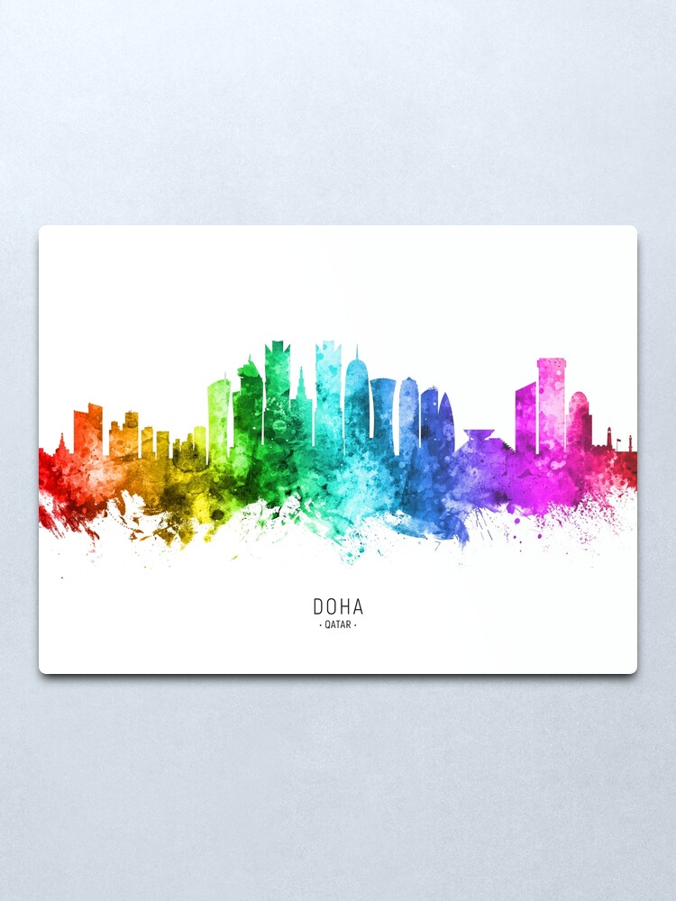 Alternate view of Doha Qatar Skyline Metal Print